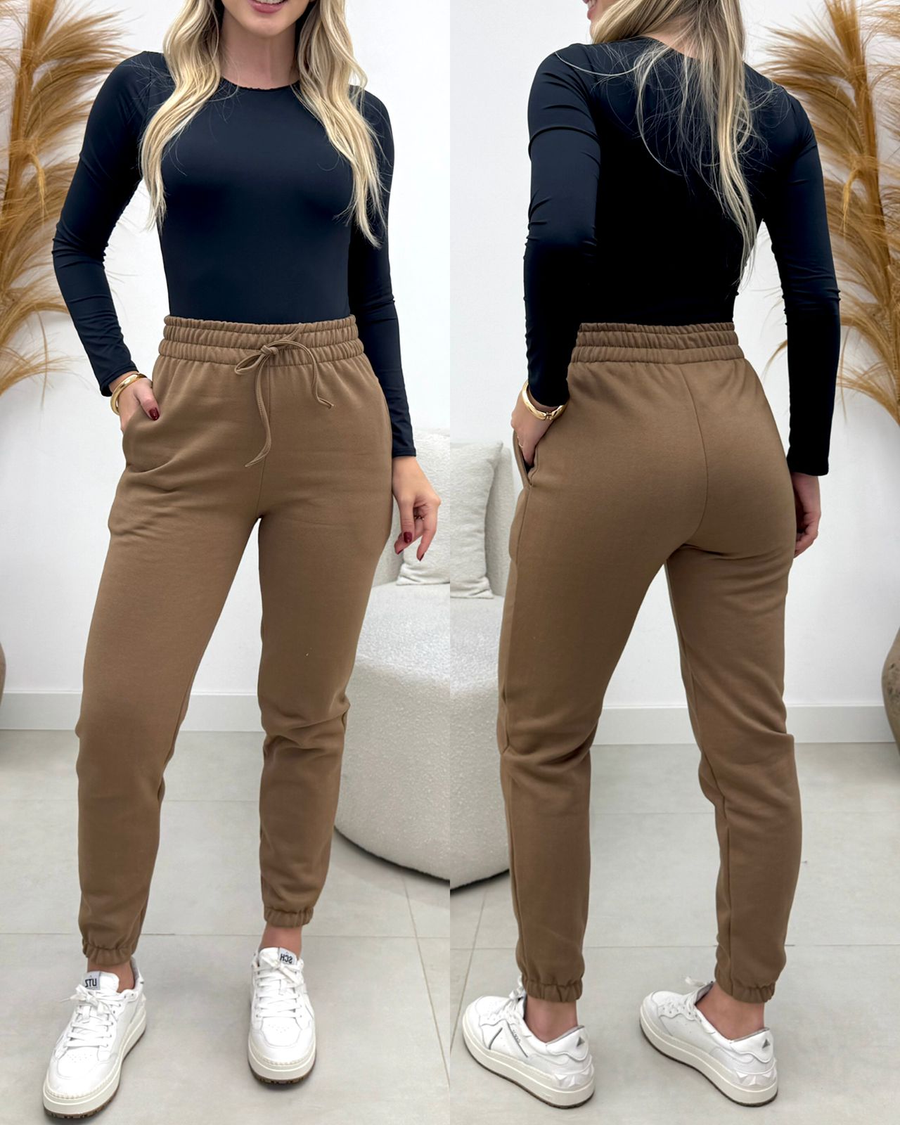 Calça Moletom Diana Bege Escuro 134171