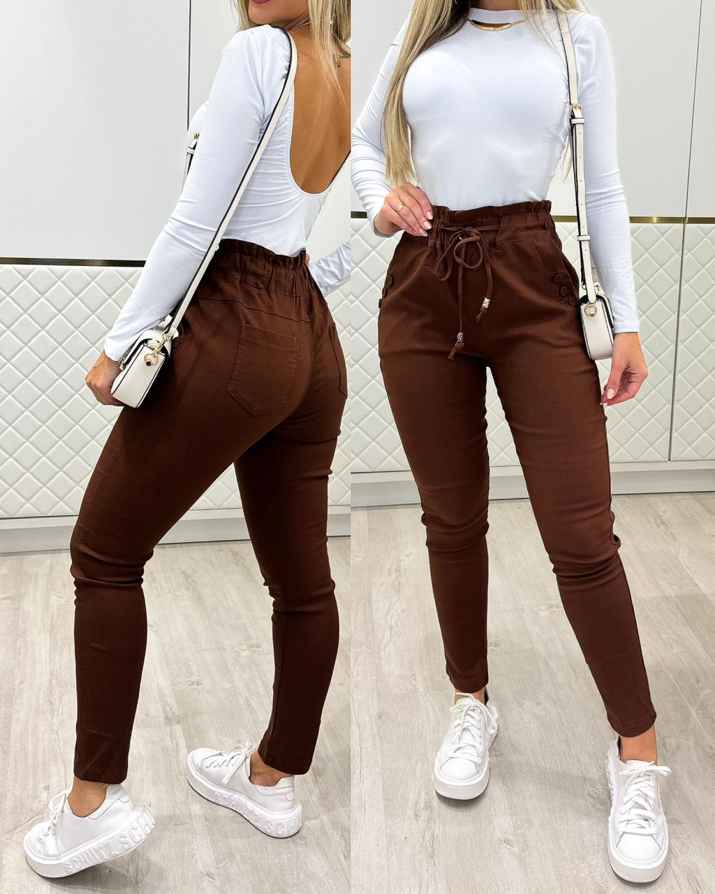 Calça Sarja Kaori Chocolate 101500