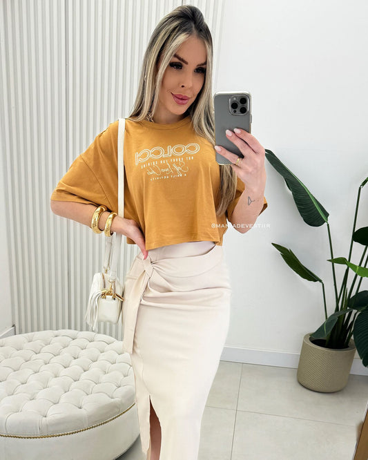 Cropped Colcci Caramelo 70028