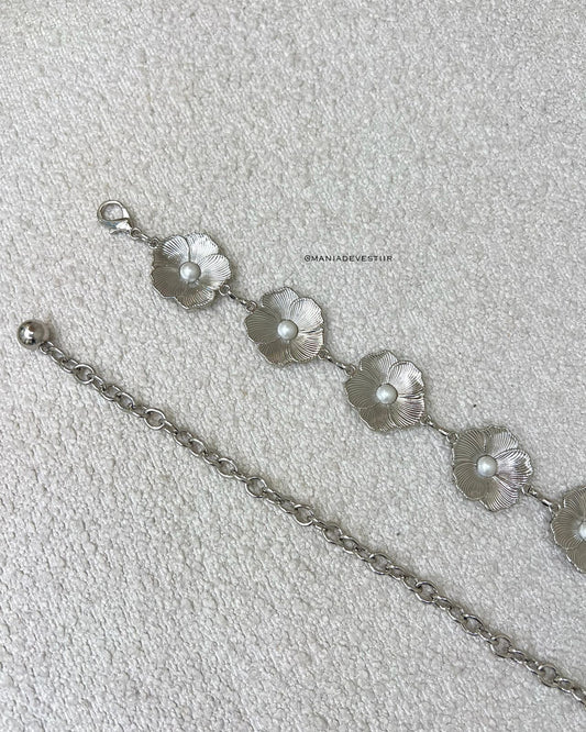 Cinto Flor Prata 113289