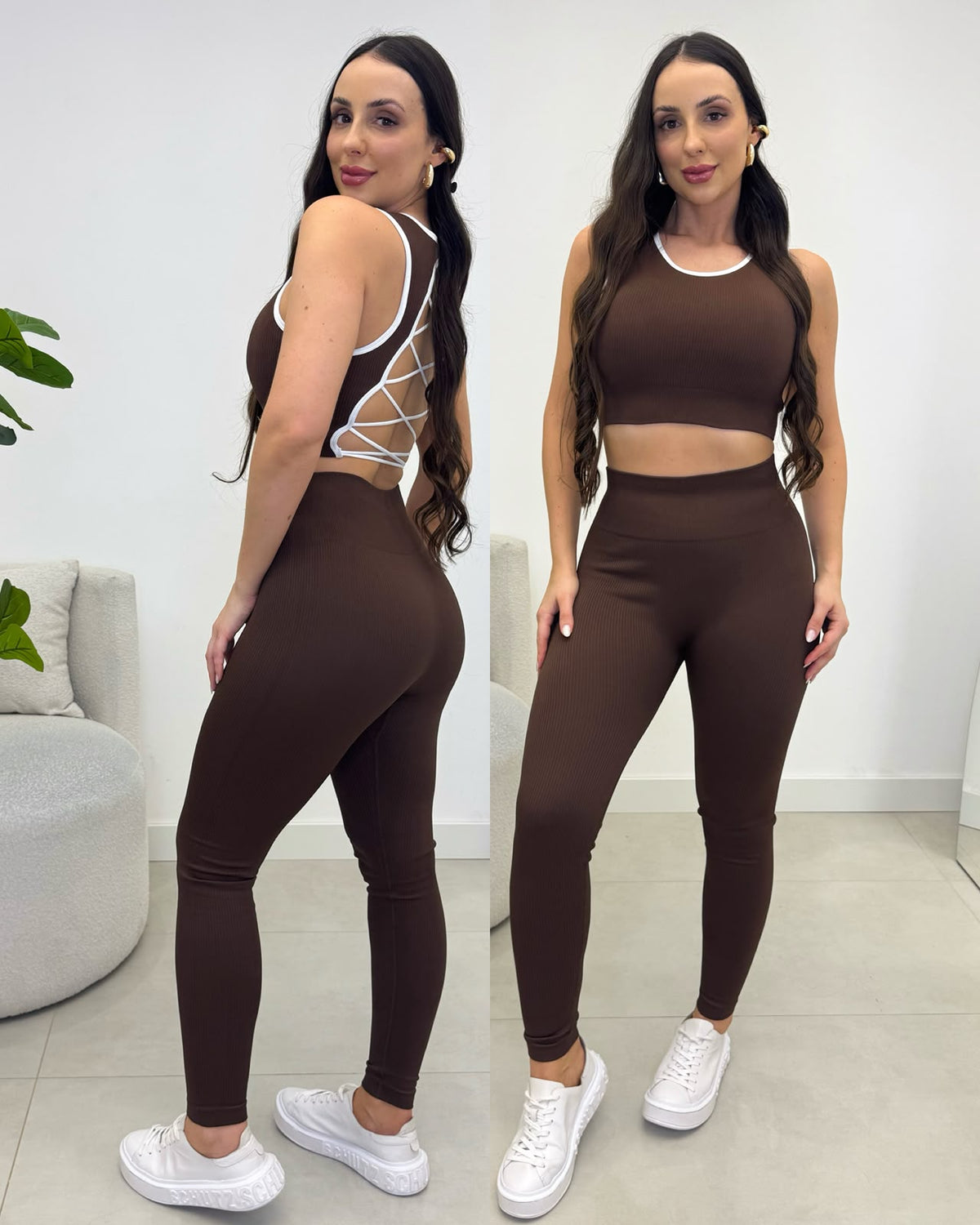 Conjunto Fitness Dandara Marrom 136902