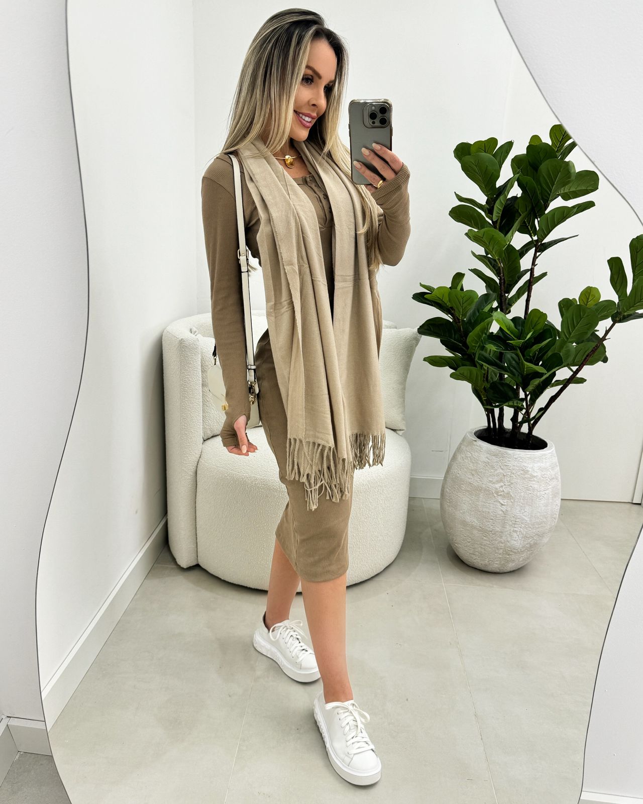 Lenço Zoe Cappuccino 102815