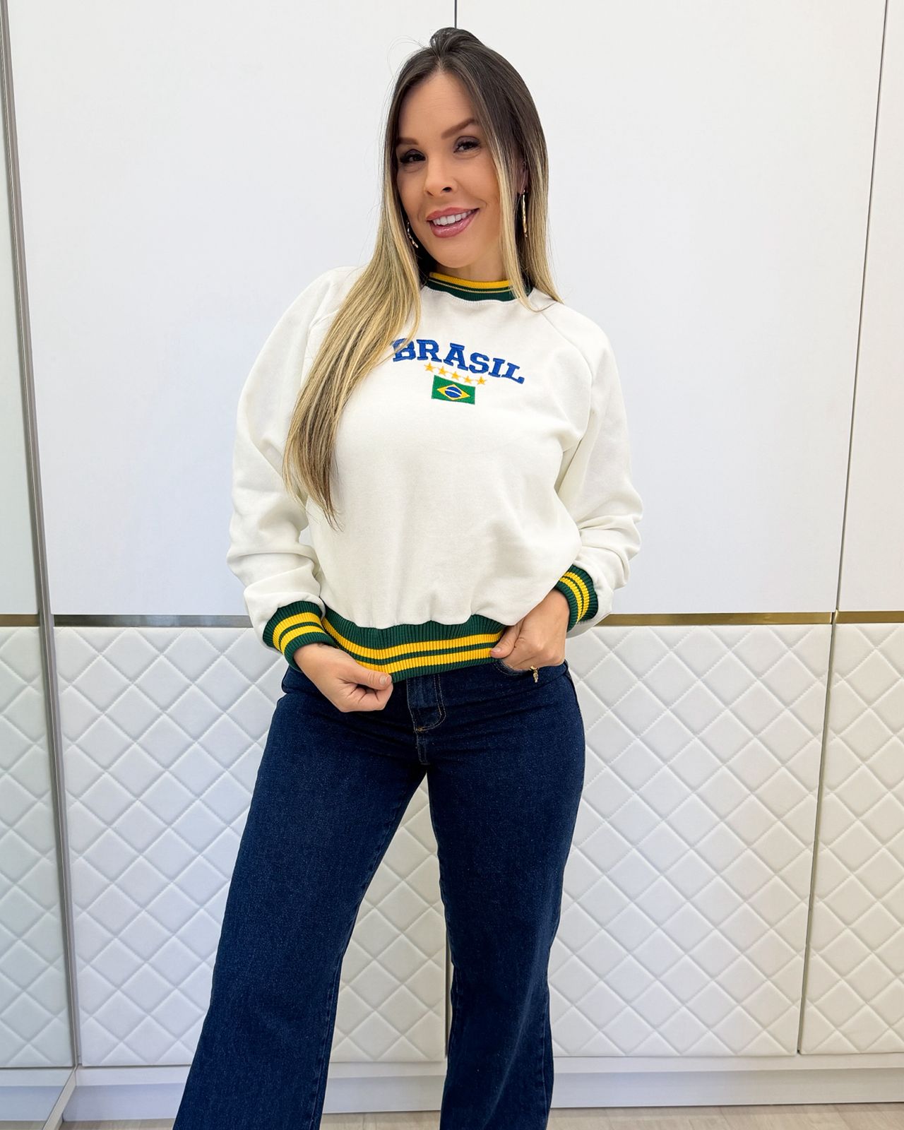Blusa Moletom Marlene Brasil Off 134387