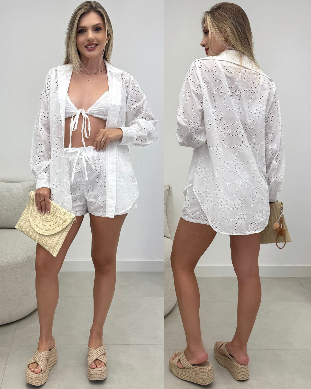 Conjunto 3 Peças Daiana Branco 123972