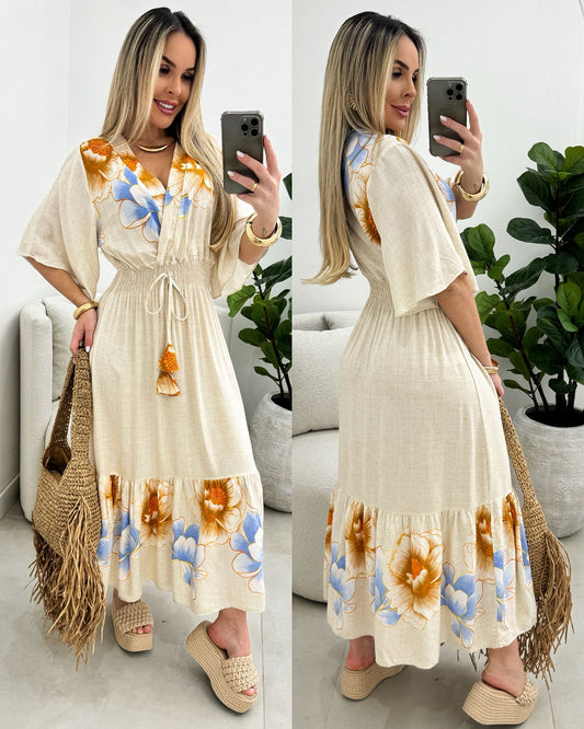 Vestido May Bege 113648