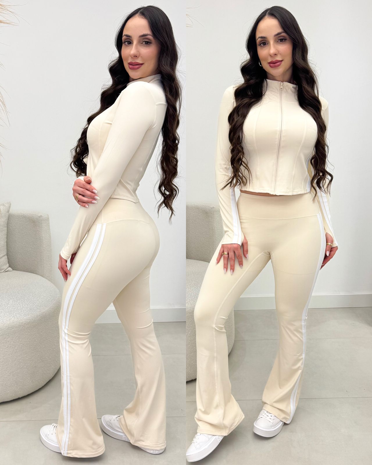 Conjunto Fitness Amélia Bege Claro 134768