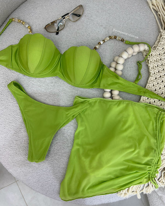 Biquíni 3 Peças Abigail Verde Lima 113275