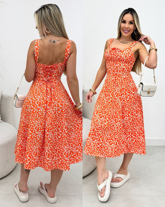 Vestido Liliane Laranja 110252