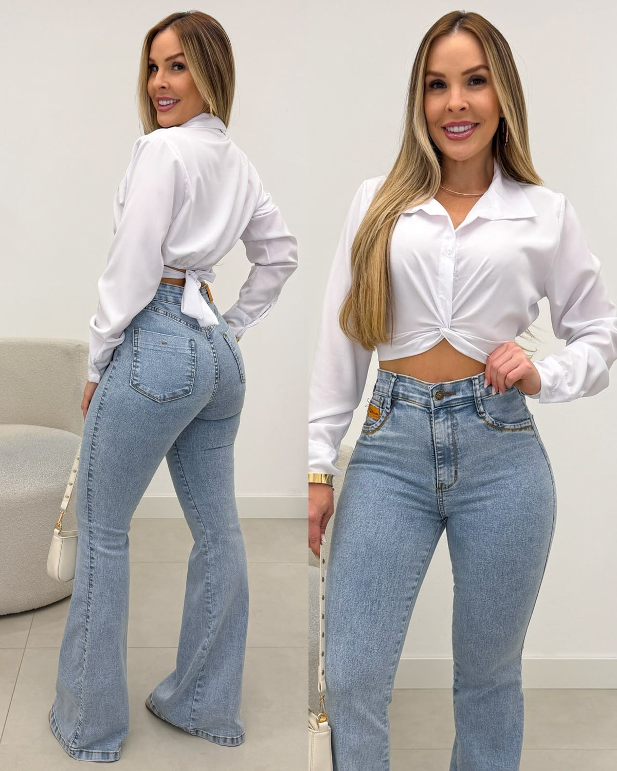 Cropped Camisa Mirela Branco 136685