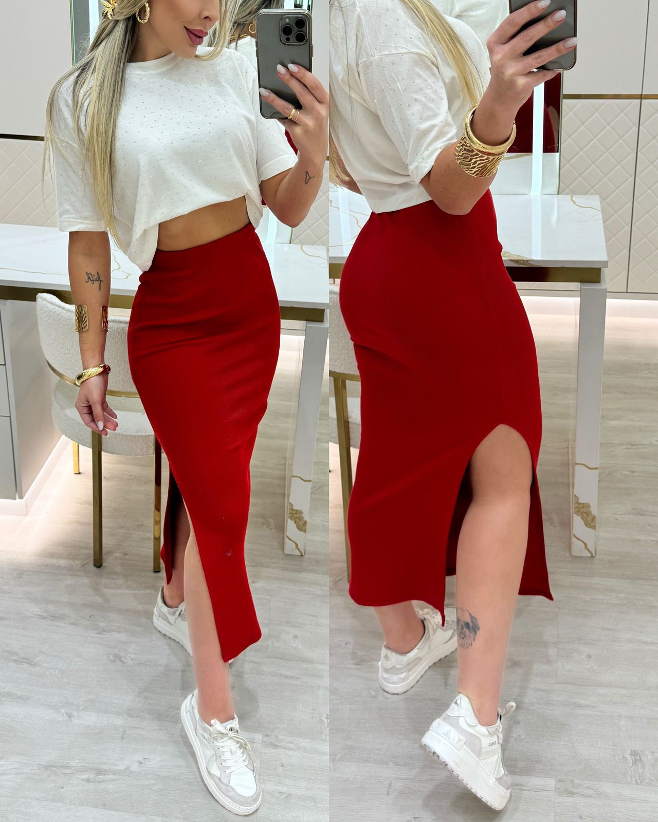 BLACK Saia Lívia Vermelha 78088