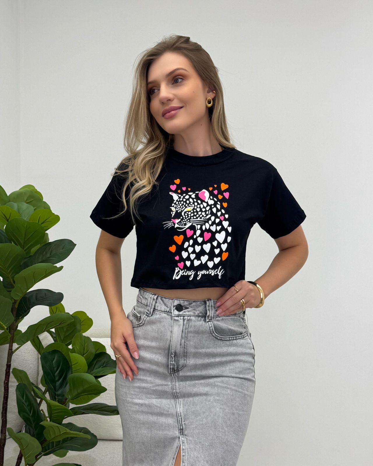 BLACK Cropped Lais 117064