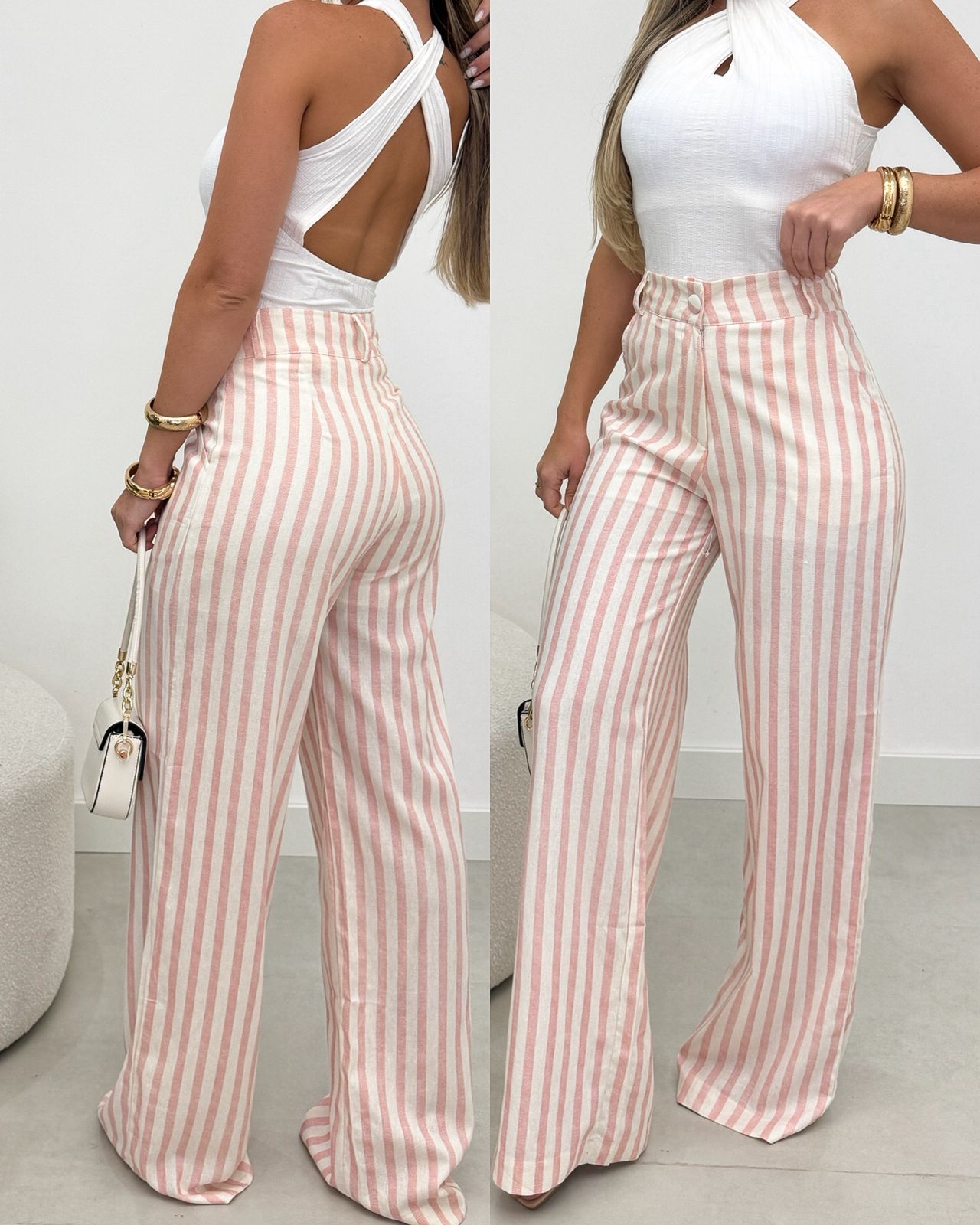 Calça Pietra Listra Rosa 108286