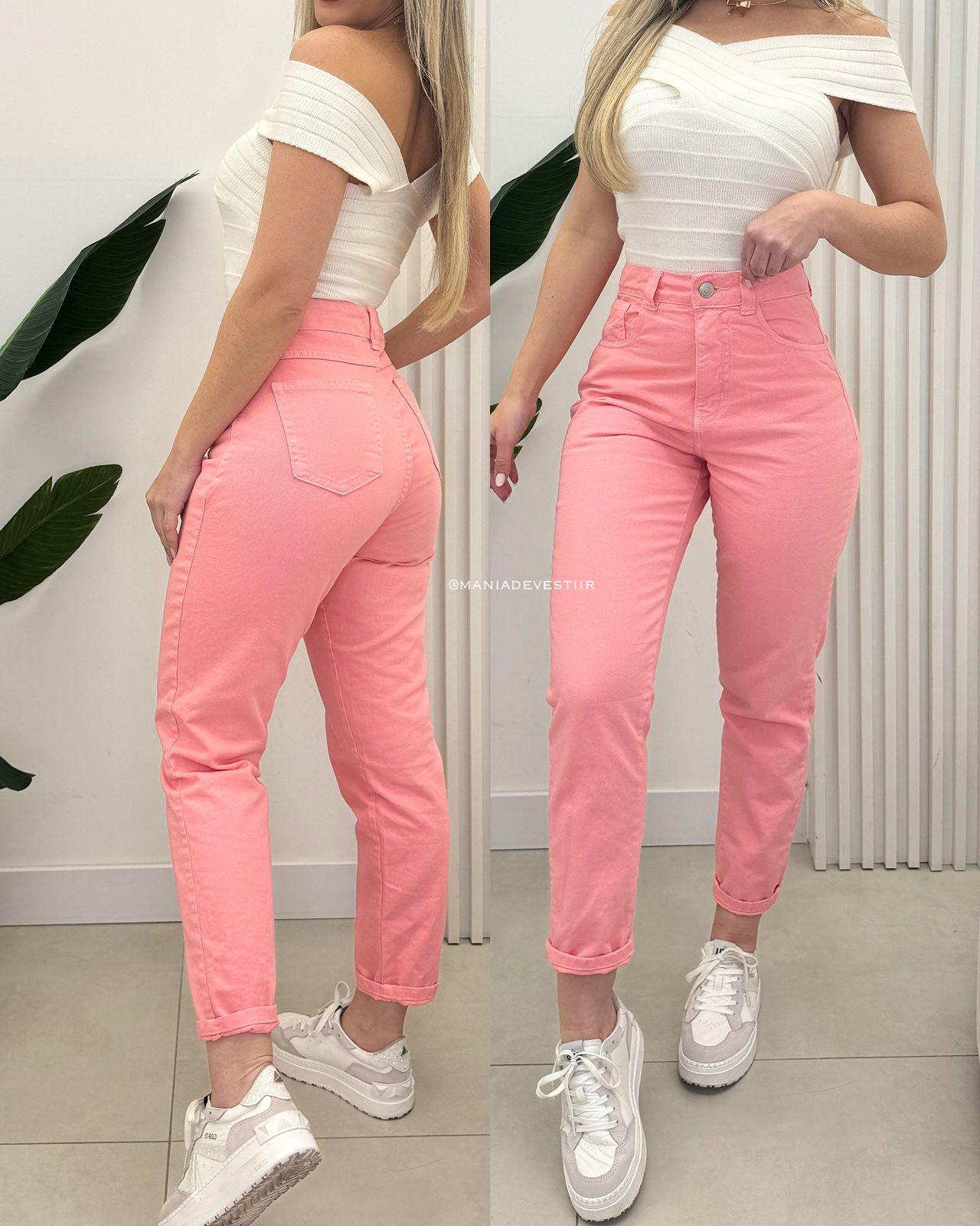 Calça Mom Nexo Rosa 69996