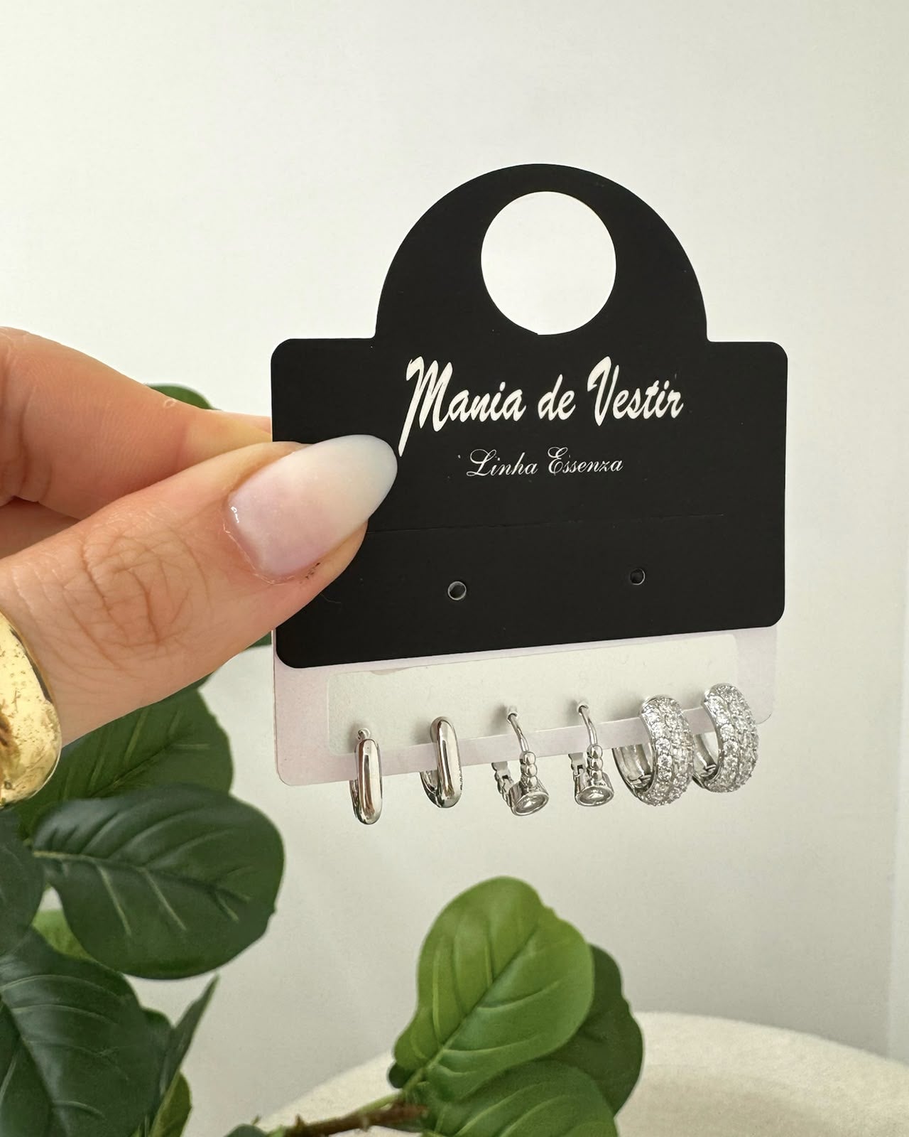 Kit de Brincos Mania Essenza Prata 136045