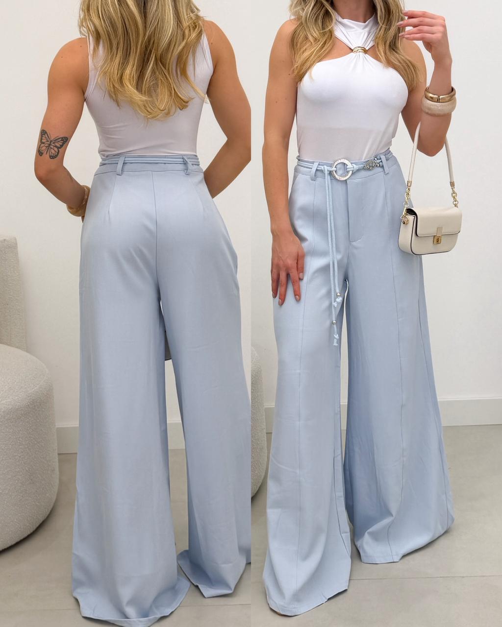 Calça Pantalona Harper Azul 114432