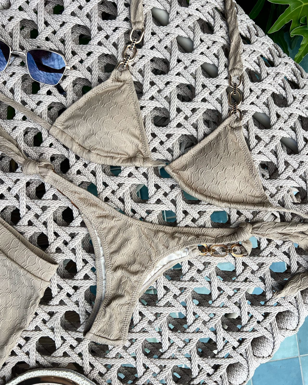 Biquíni 3 Peças Fabi Bege 88984