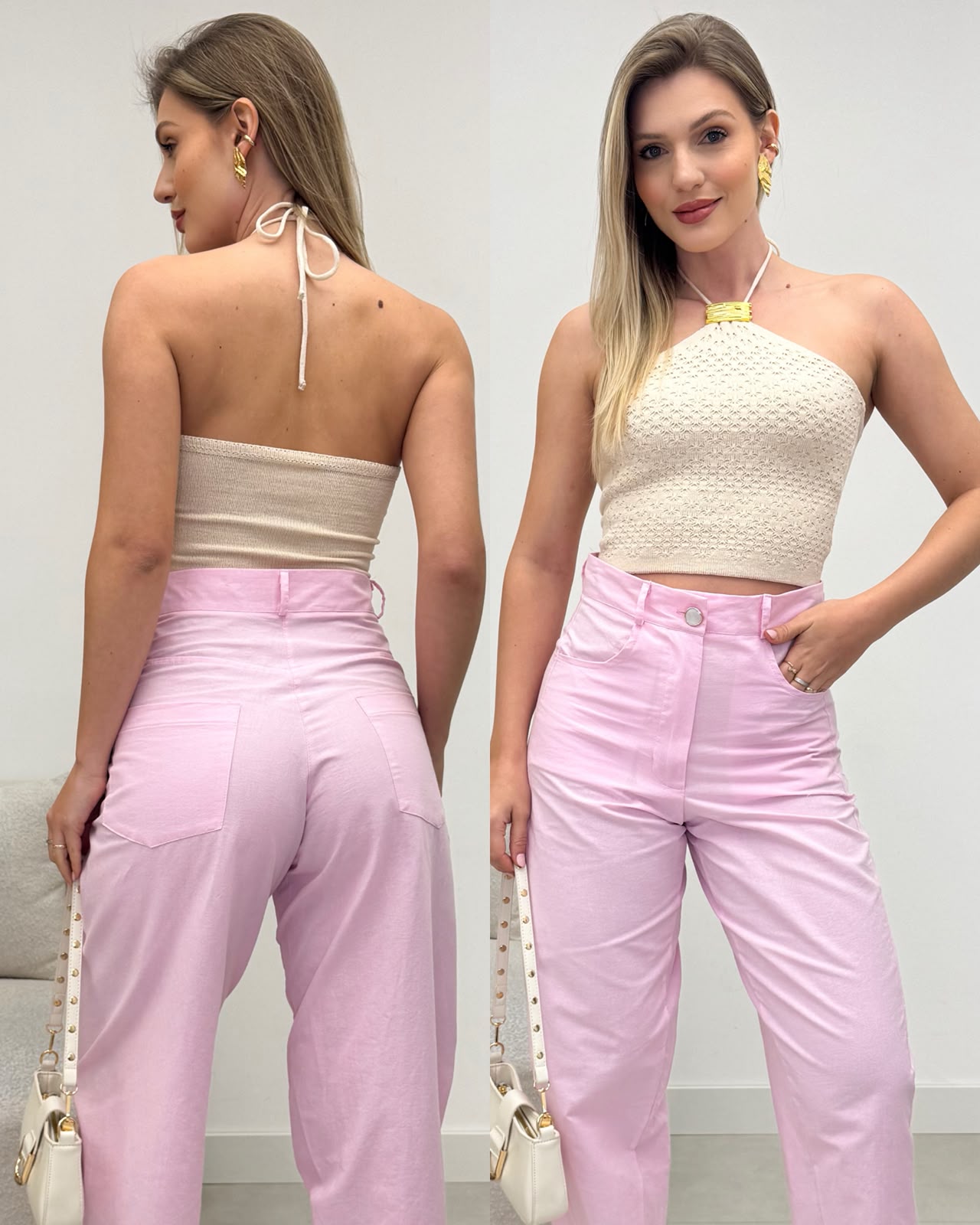 Cropped Tricô Suzana Creme 135900