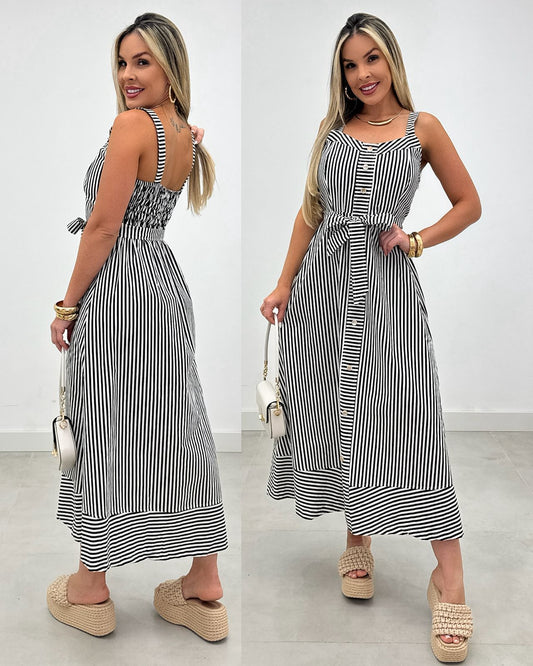 Vestido Listrado Luiza 108264