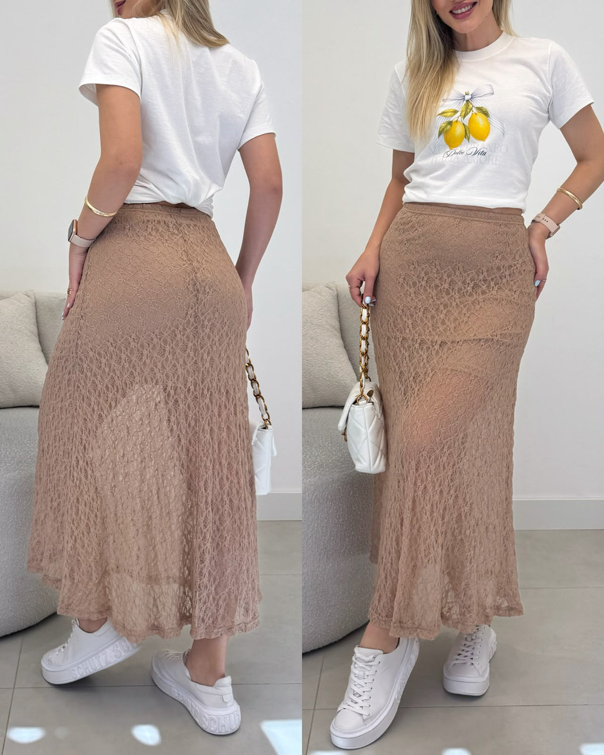 Saia Renda Samanta Bege 136539