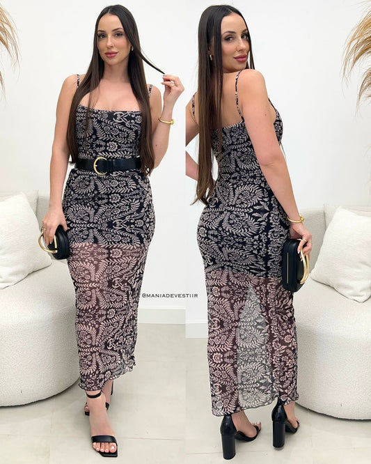 Vestido Margot Floral Creme 113449