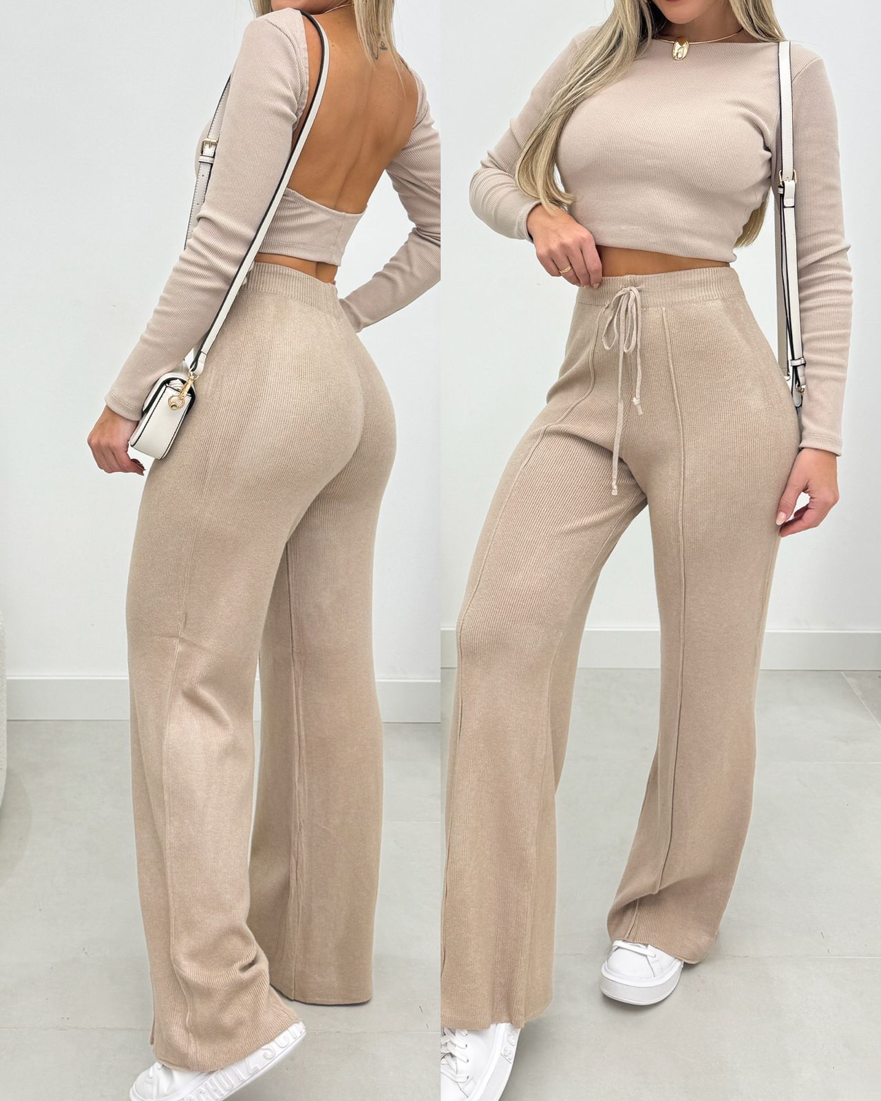 Calça Lã Melina Bege Claro 102795