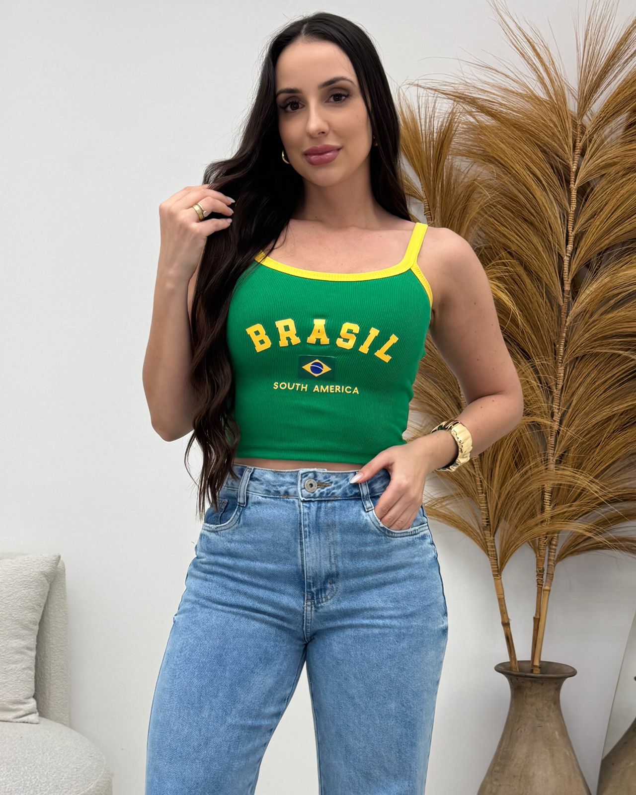 Cropped Lola Verde Brasil 134178