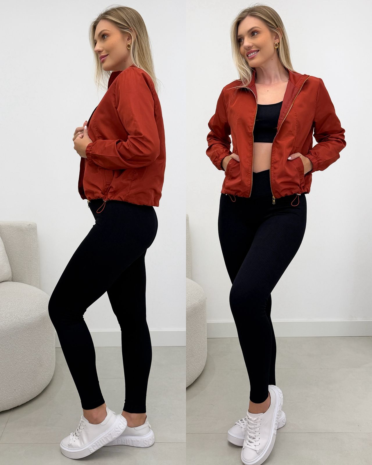 Jaqueta Corta Vento Liz Telha 124298