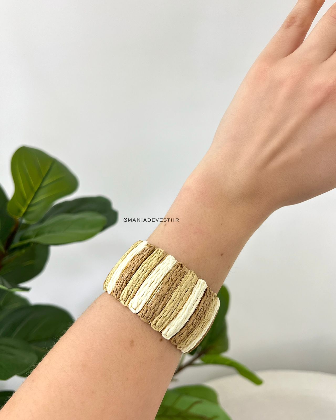 Bracelete Caribe Creme/Marrom 113607