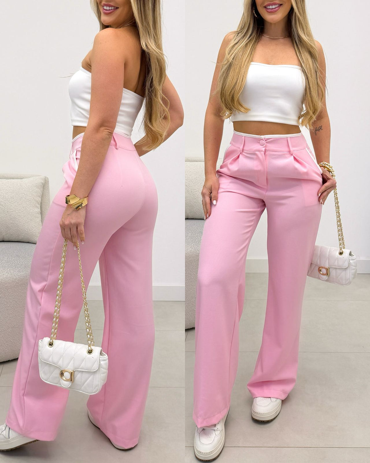 Calça Alfaiataria Lucrecia Rosa 136501