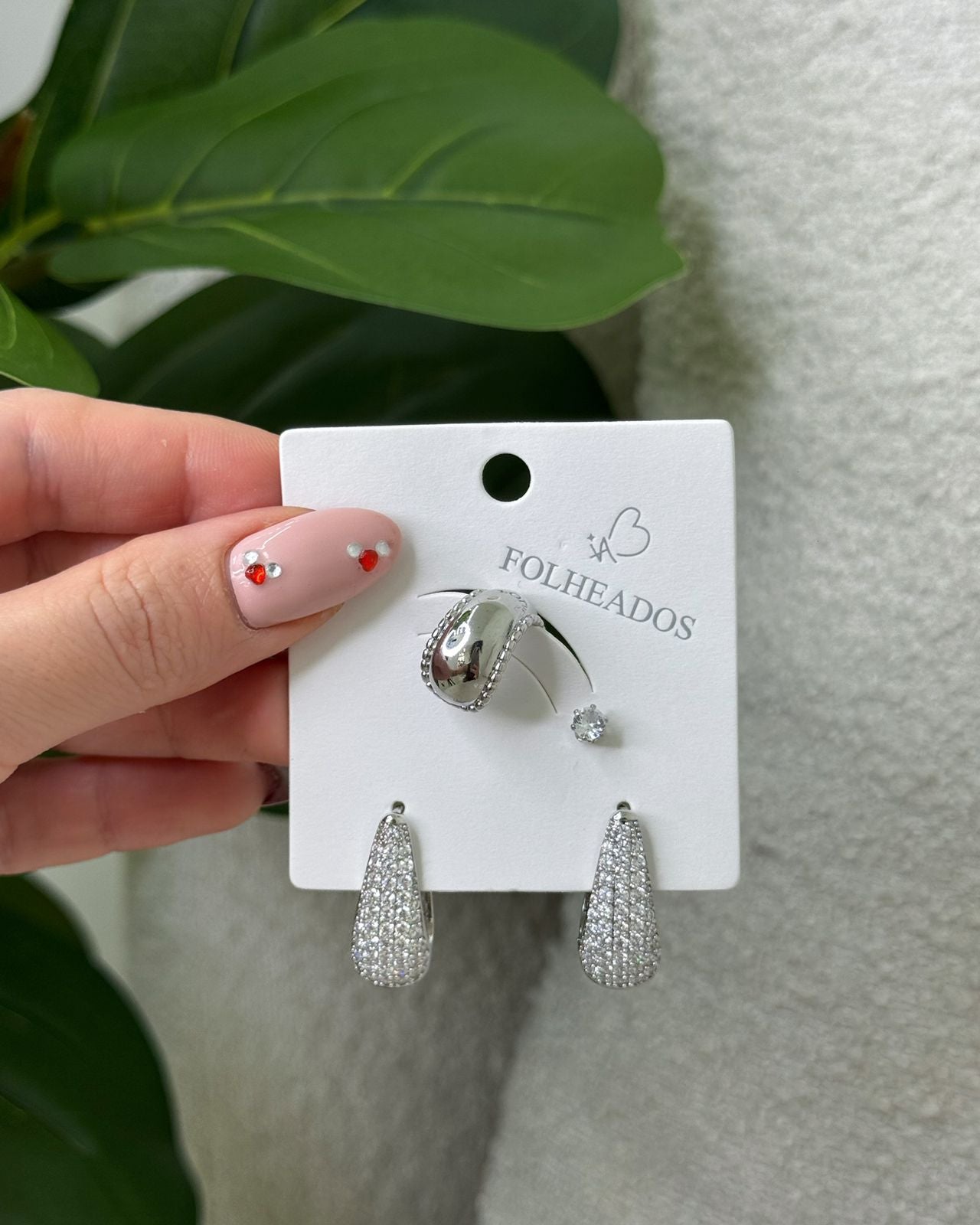 Kit de Brincos Mania Essenza Prata 124372