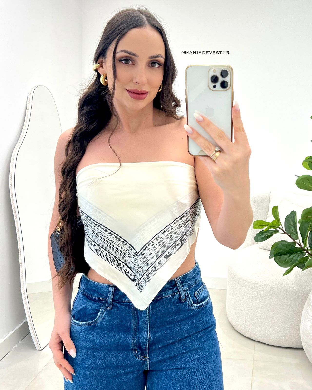 Lenço Mania Essenza Aurora Creme 127131