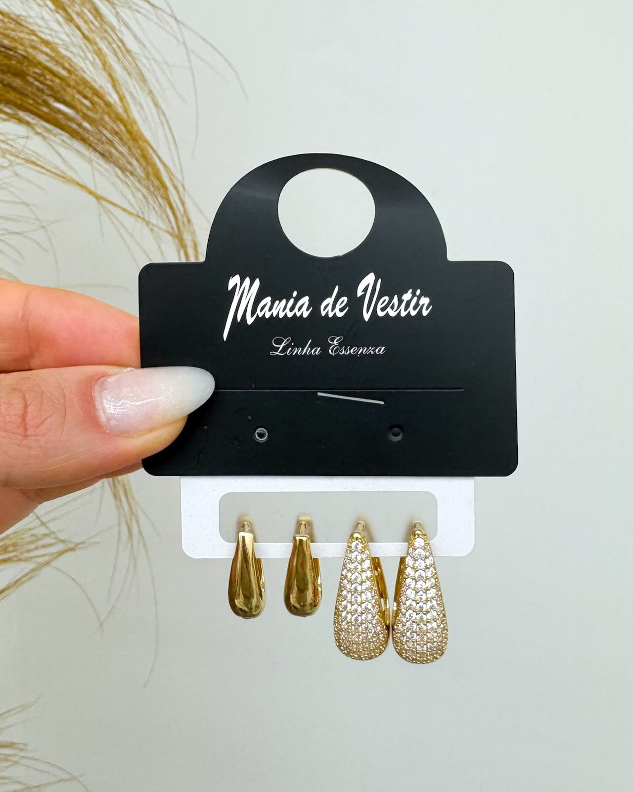 Kit de Brincos Mania Essenza Dourado 135542