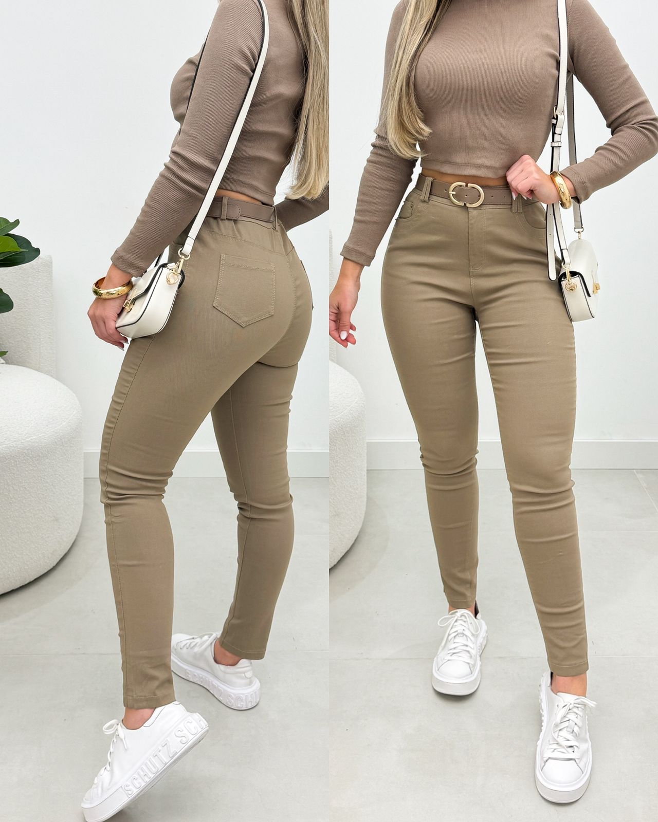 Calça Sarja Céu Caqui 102868