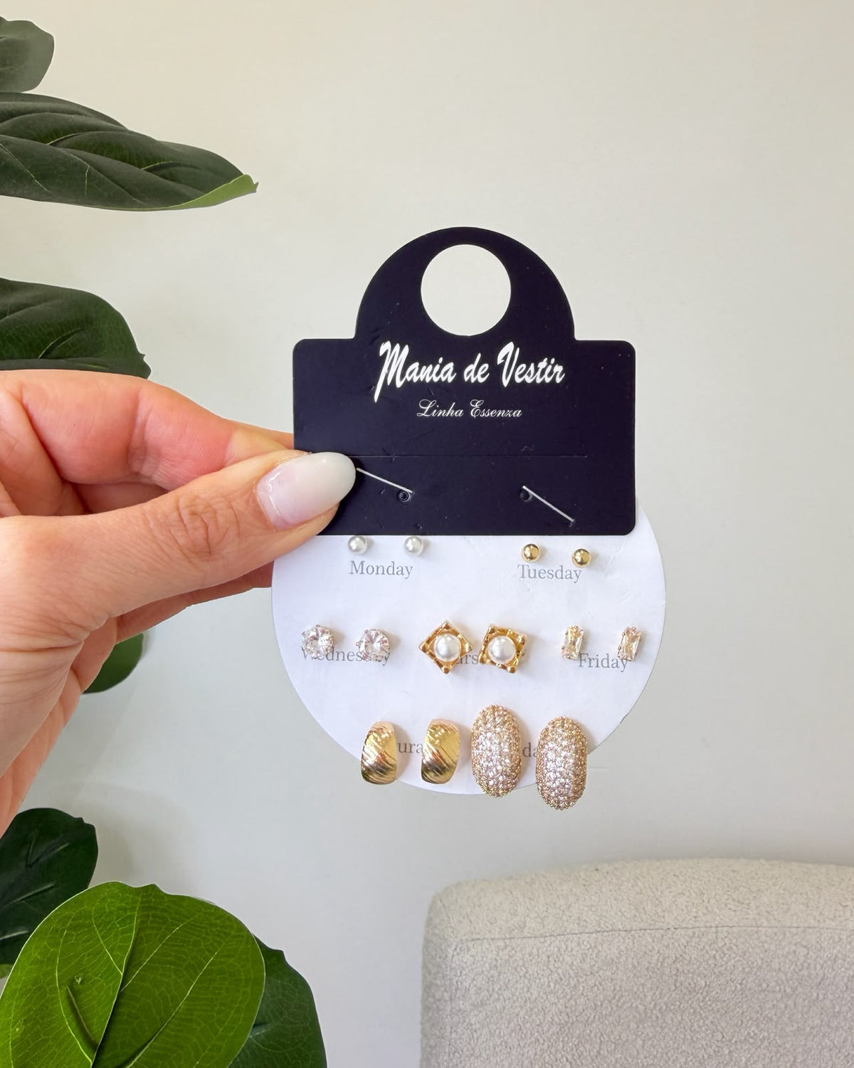 Kit de Brincos Mania Essenza Dourado 137868