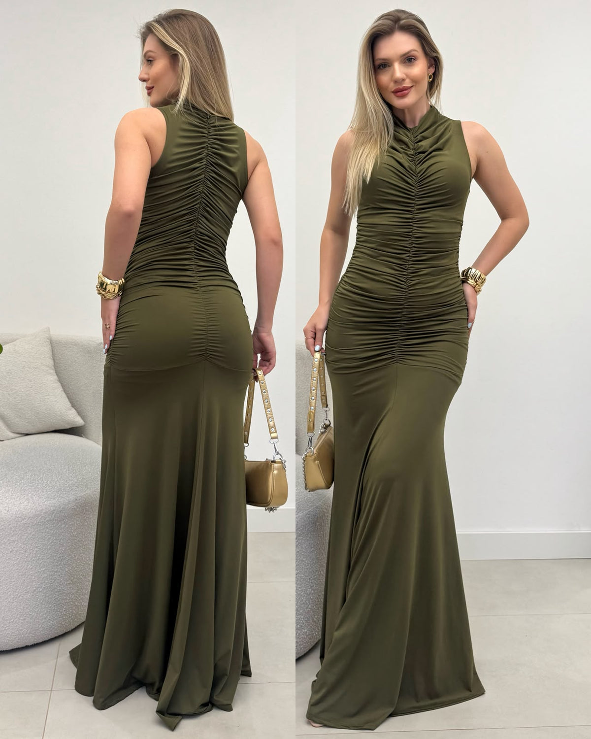 Vestido Beatriz Verde Oliva 136604