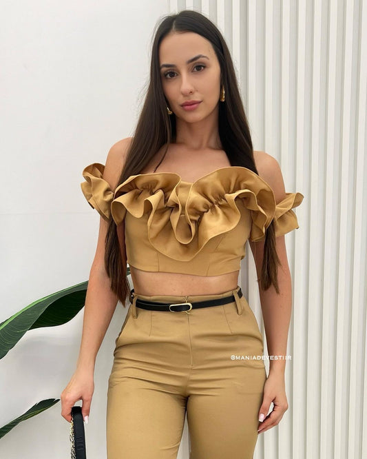 Cropped Jamile Caramelo 60620