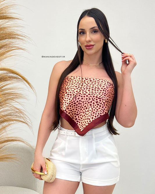 Lenço Madalena Vinho/Rosa 111258