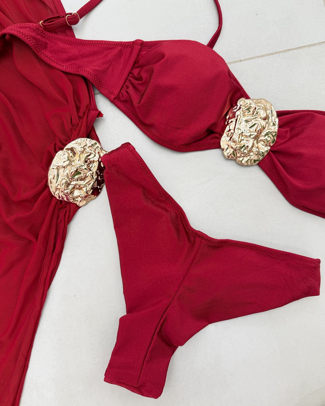 Biquíni 3 Peças Mariane Vermelho 119797