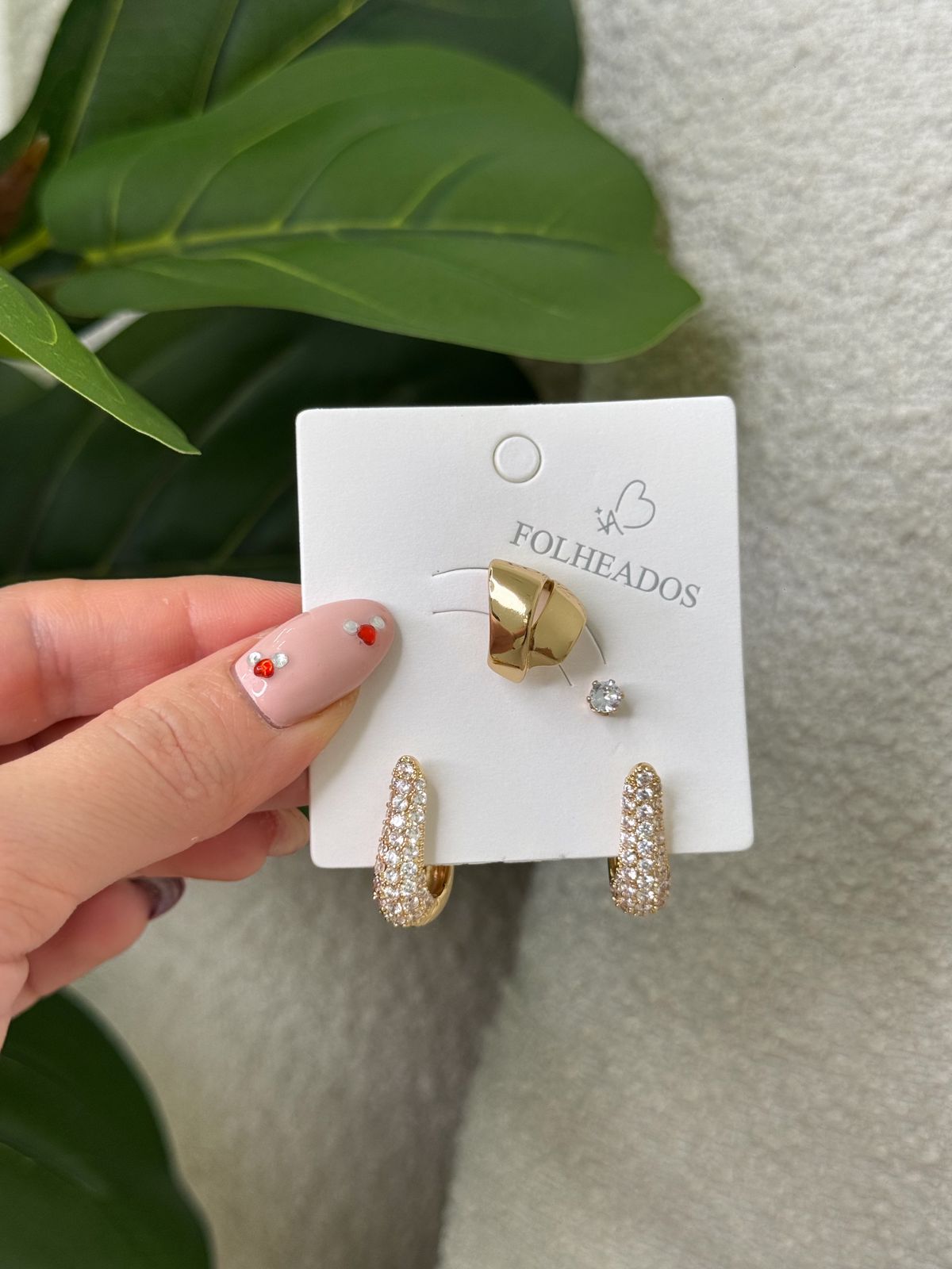 Kit de Brincos Mania Essenza Dourado 124362