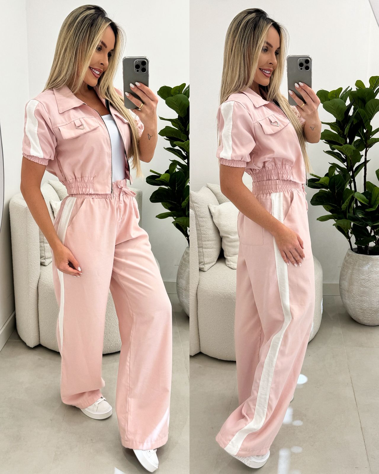 Conjunto Isabela Rosa 108369