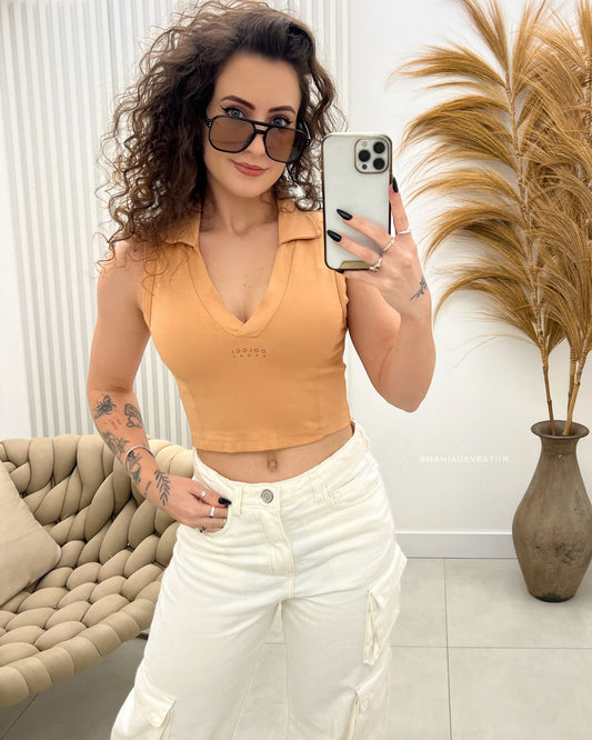 Cropped Colcci Bege 93752