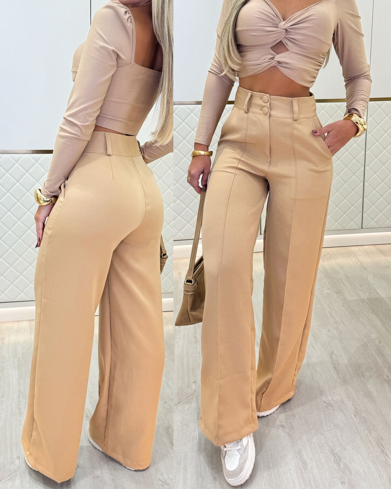 Calça Lauana Bege 94611