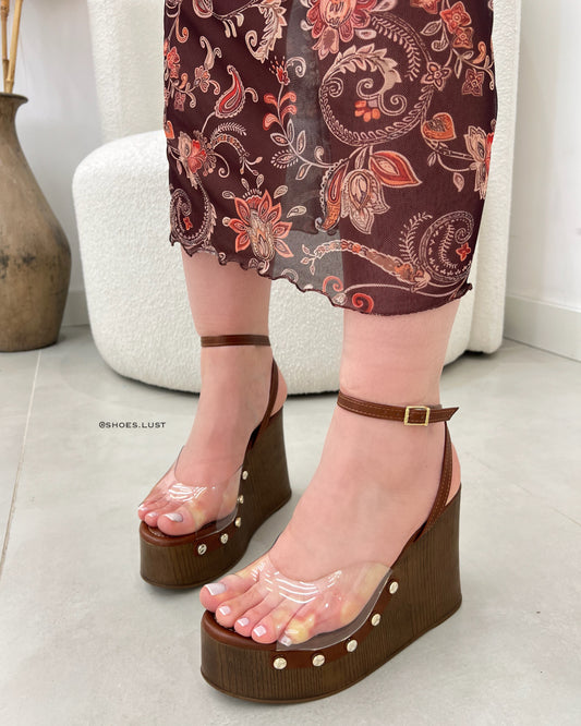 Anabela Lust Shoes Diana Marrom/Vinil – 113390