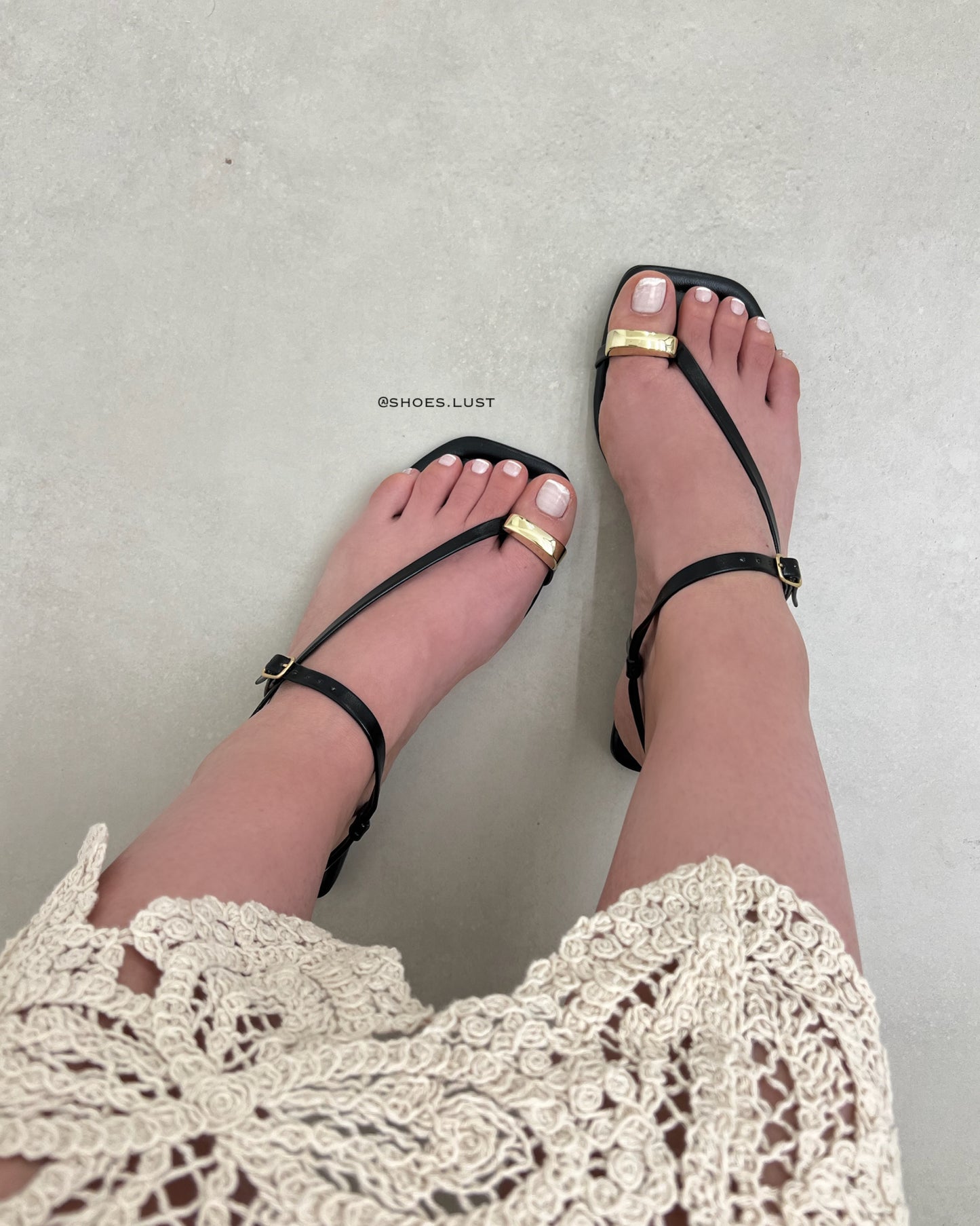 Sandalia Rasteira Lust Shoes Sheila Black – 105950