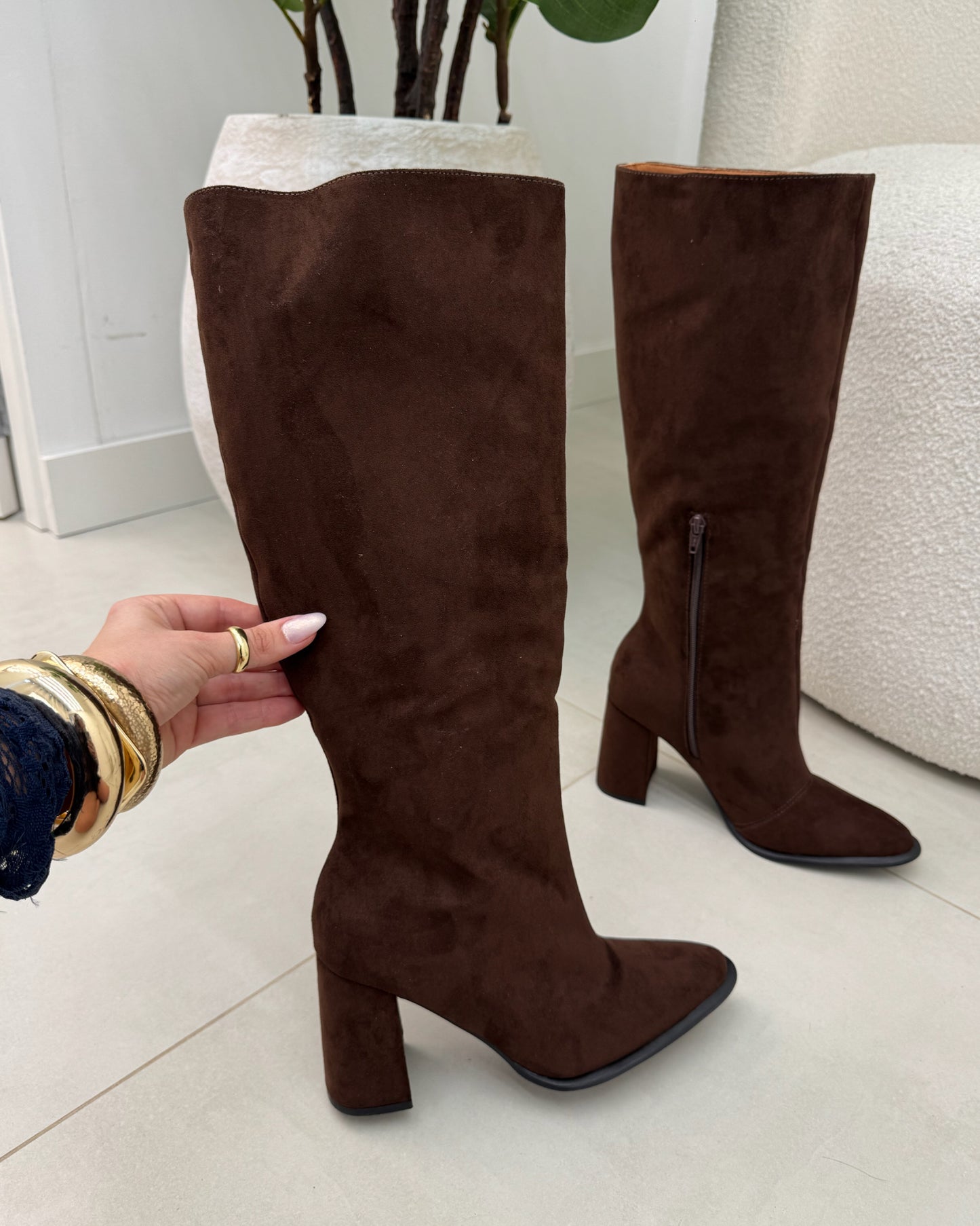 Bota Lust Shoes Suelen Camurça Marrom – 129183