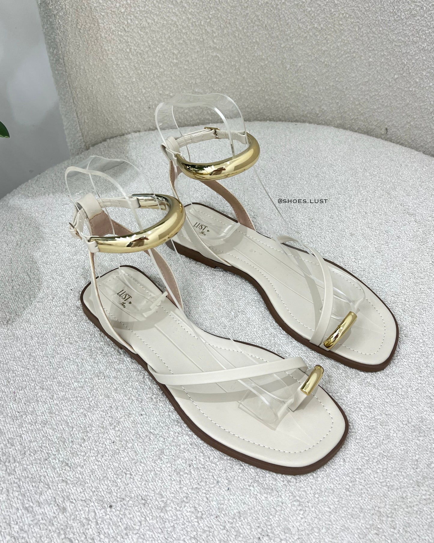 Sandalia Rasteira Lust Shoes Karla Off White – 116706
