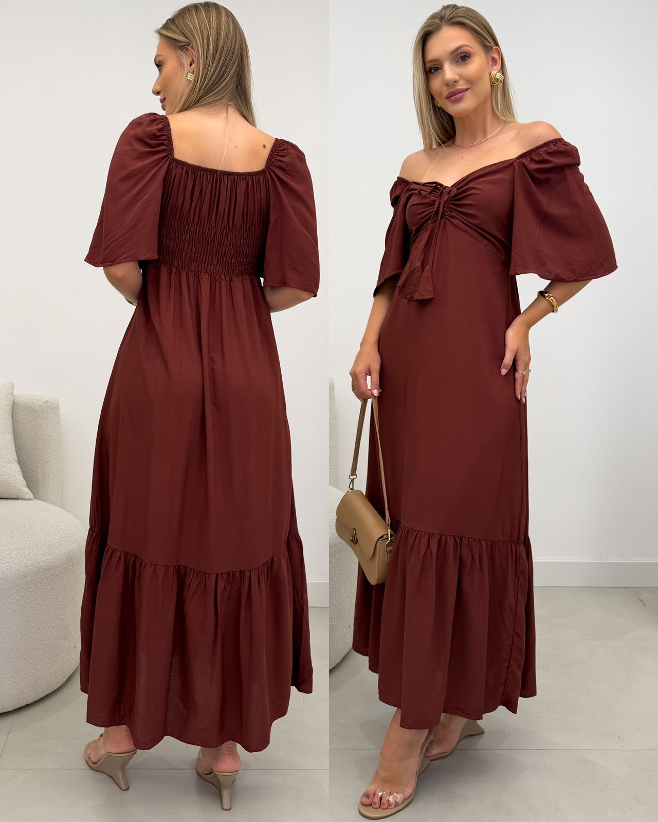 Vestido Madalena Marrom 126687