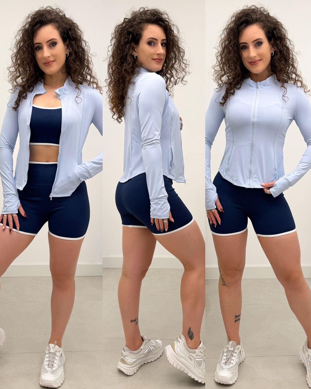Jaqueta Fitness Yasmin Azul Claro 124301