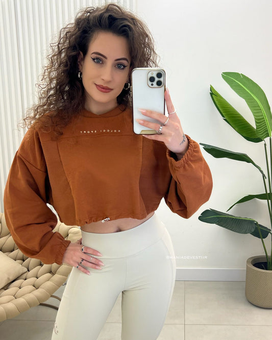 Cropped Moletom Colcci Marrom 93235