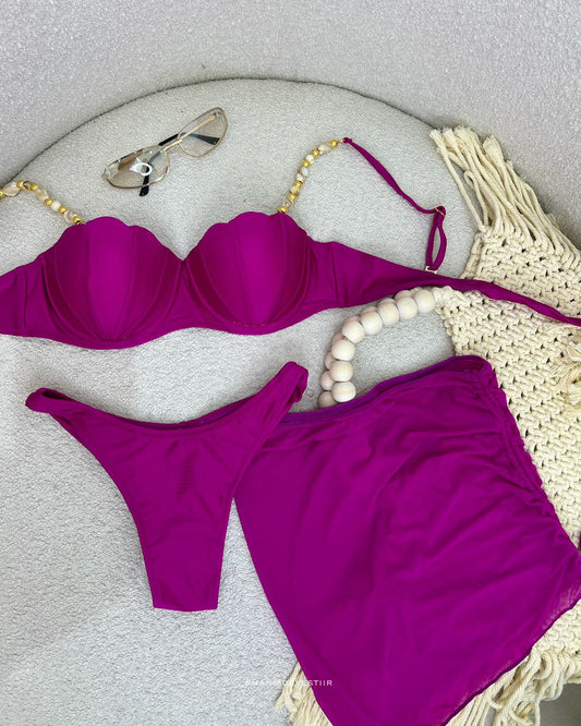 Biquíni 3 Peças Abigail Fúcsia 113277